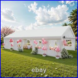 20x40' Wedding Party Canopy Outdoor Shelter Carport Garage Waterproof White Tent