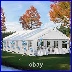 20x40' Wedding Party Canopy Outdoor Shelter Carport Garage Waterproof White Tent