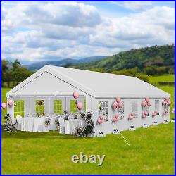 20x40FT Gazebo Canopy Event Wedding Party Tent With Side Walls Galvanized Steel