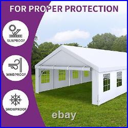 20x40FT Gazebo Canopy Event Wedding Party Tent With Side Walls Galvanized Steel