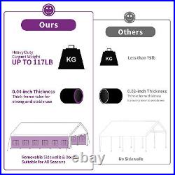 20x40FT Gazebo Canopy Event Wedding Party Tent With Side Walls Galvanized Steel