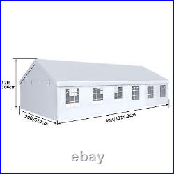 20x40FT Gazebo Canopy Event Wedding Party Tent With Side Walls Galvanized Steel