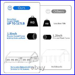 20x40ft PVC Tent Wedding Event Shelters Galvanized Canopy Removable Heavy Duty