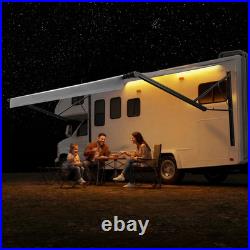 21FT Motorized RV Awning Electric Retractable Waterproof Camper Gray Kit