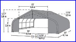 22x20x13 Peak ShelterLogic Peak Style Portable Garage Canopy Carport 82043