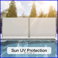 236x78.7 Side Awning Retractable Double-Side Wind Screen Privacy Divider Fence