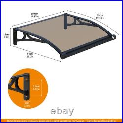 24x40 Aluminum Door/Window Canopy Awning with Large Drainage Gutter Waterproof