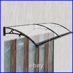 24x80 Window Awning Door Canopy Rain Cover UV Protect Polycarbonate Brown