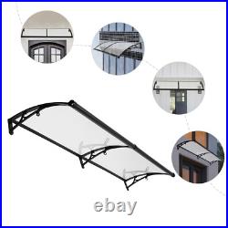 24x80 Window Awning Door Canopy Rain Cover UV Protect Polycarbonate Brown