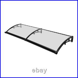 24x80 Window Awning Door Canopy Rain Cover UV Protect Polycarbonate Brown