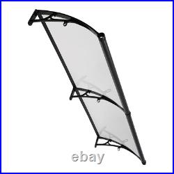 24x80 Window Awning Door Canopy Rain Cover UV Protect Polycarbonate Brown