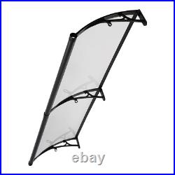 24x80 Window Awning Door Canopy Rain Cover UV Protect Polycarbonate Brown