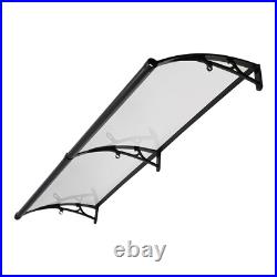 24x80 Window Awning Door Canopy Rain Cover UV Protect Polycarbonate Brown