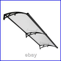 24x80 Window Awning Door Canopy Rain Cover UV Protect Polycarbonate Brown
