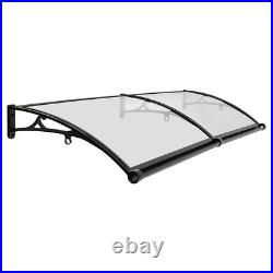 24x80 Window Awning Door Canopy Rain Cover UV Protect Polycarbonate Brown