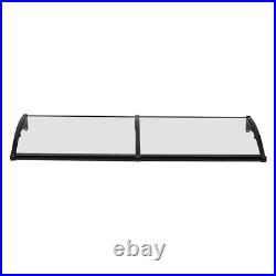 24x80 Window Awning Door Canopy Rain Cover UV Protect Polycarbonate Brown
