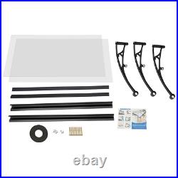 24x80 Window Awning Door Canopy Rain Cover UV Protect Polycarbonate Brown
