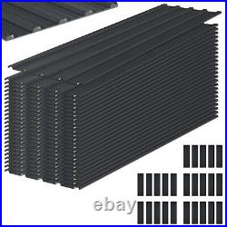 25x Roof Panels Galvanized Steel Hardware Metal Roofing Sheets Wall Panels Gray