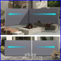 276 x 71''Retractable Side Awning, Waterproof & UV-Resistant, Privacy Screen