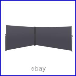 276 x 71''Waterproof & UV-Resistant Retractable Side Awning Grey