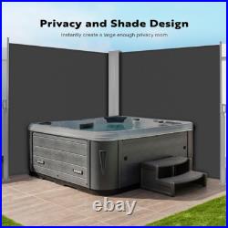 276x71 Side Awning Retractable Patio Garden Privacy Screen Canopy Sunshade