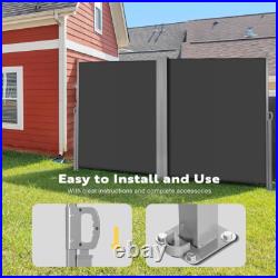 276x71 Side Awning Retractable Patio Garden Privacy Screen Canopy Sunshade