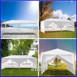 2PCS 10 x 20' Gazebo Party Tent with 6 Side Walls Wedding Canopy Cater Events