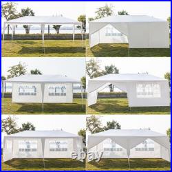 2PCS 10 x 20' Gazebo Party Tent with 6 Side Walls Wedding Canopy Cater Events