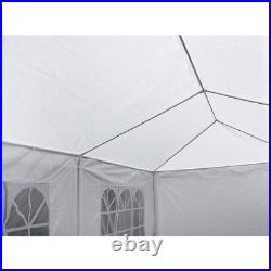 2PCS 10 x 20' Gazebo Party Tent with 6 Side Walls Wedding Canopy Cater Yard Tent
