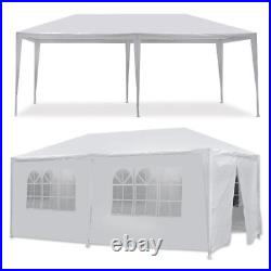 2PCS 10 x 20' Gazebo Party Tent with 6 Side Walls Wedding Canopy Cater Yard Tent