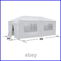 2PCS 10'x20' White Gazebo Canopy Wedding Party Tent 6 Removable Window Walls