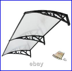 2PCS 40 x 80 Window Awning Patio Outdoor Polycarbonate Front Door Canopy