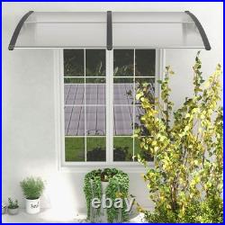2PCS 80 x 40 Patio Awning Canopy Window Door Overhang Rain Snow Protection