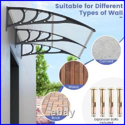 2PCS 80 x 40 Patio Awning Canopy Window Door Overhang Rain Snow Protection