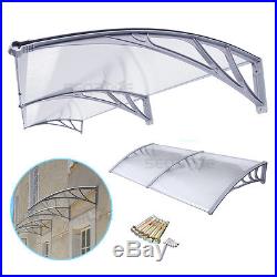 2x Outdoor Polycarbonate Front Door Window Awning Patio Cover Canopy 40'' x 80'