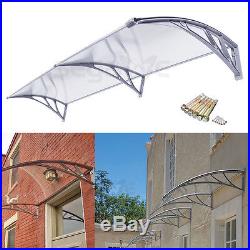2x Outdoor Polycarbonate Front Door Window Awning Patio Cover Canopy 40'' x 80'