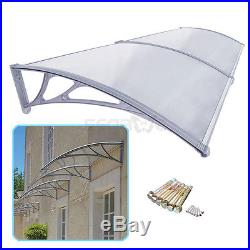 2x Window Door Awning Canopy Cover Hollow Sheet UV Rain Snow Protection 40 x 80