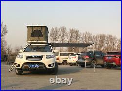 2x2M Car Side Awning Roof Top Tent Oxford Sun Shade Shelter Car Tent Grey Color