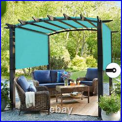 3-8ft Pergola Replacement Shade Cover Panel with Rod for Yard Garden Turquoise