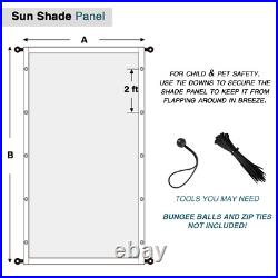 3-8ft Pergola Replacement Shade Cover Panel with Rod for Yard Garden Turquoise