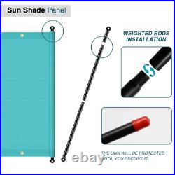 3-8ft Pergola Replacement Shade Cover Panel with Rod for Yard Garden Turquoise
