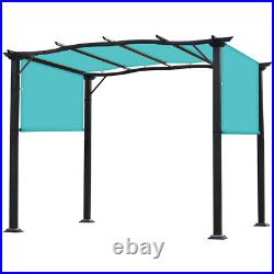 3-8ft Pergola Replacement Shade Cover Panel with Rod for Yard Garden Turquoise