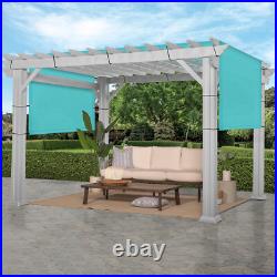 3-8ft Pergola Replacement Shade Cover Panel with Rod for Yard Garden Turquoise