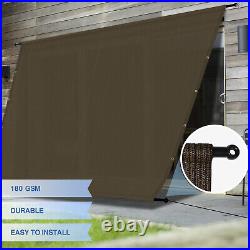 3-9ft Replacement Pergola Shade Cover Panel with Rod Pocket for Yard Garden Brown