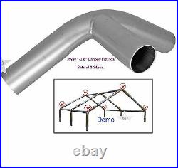 3-Way 1-3/8'' Connector Pipe Fitting Coupler Carport Canopy Tent (Multi-Packs)