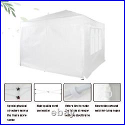3 x 3m Two Doors & Two Windows Tent Waterproof Right-Angle Folding Tent White US