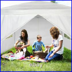 3 x 3m Two Doors & Two Windows Tent Waterproof Right-Angle Folding Tent White US