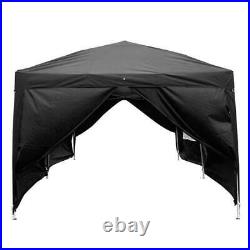 3 x 6m/10'20' Four Window Practical Oxford Fabric Waterproof Folding Tent Black