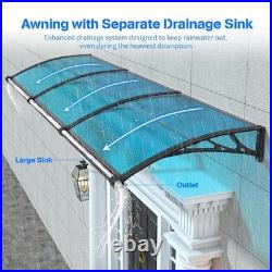32x40 Polycarbonate Door Awning with Gutter Drainage