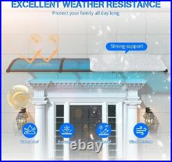 32x40 Polycarbonate Door Awning with Gutter Drainage